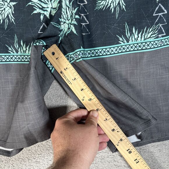 Quiksilver Highline Hawaii Boardshorts Men’s Size 38‎ Surfsilk Grey Palm Beach - Picture 6 of 11